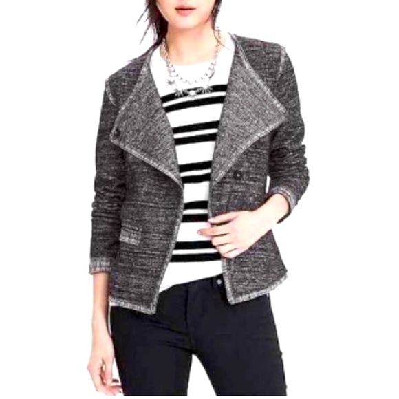 Banana Republic Asymmetrical Tweed Fringe Jacket - Picture 1 of 9